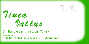 timea vallus business card