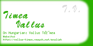 timea vallus business card